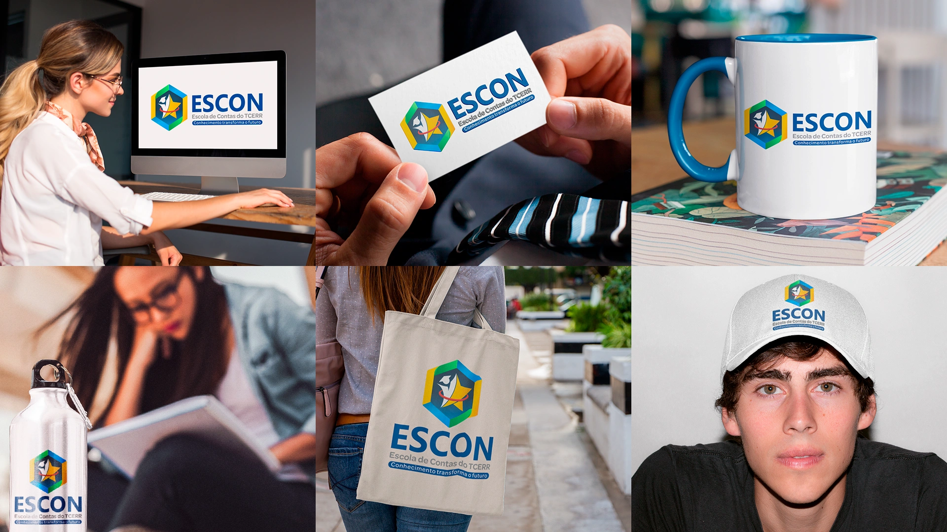 Logo da Escola de Contas do TCERR